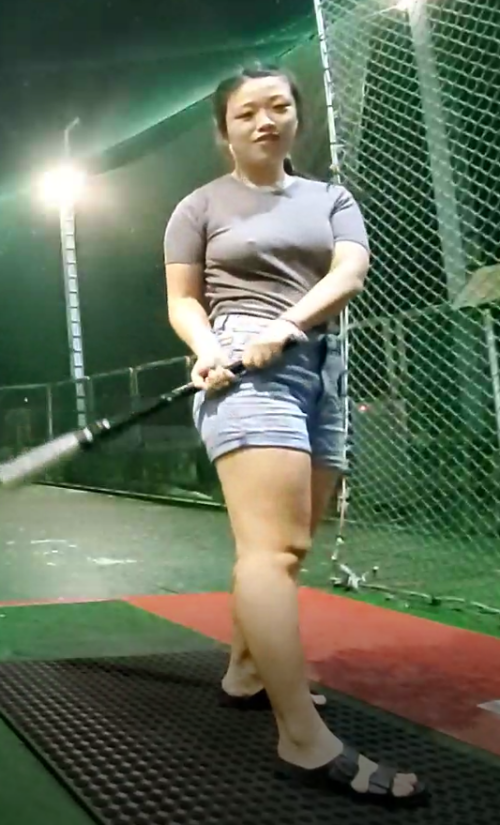 bawnsai jenny baseball no bra